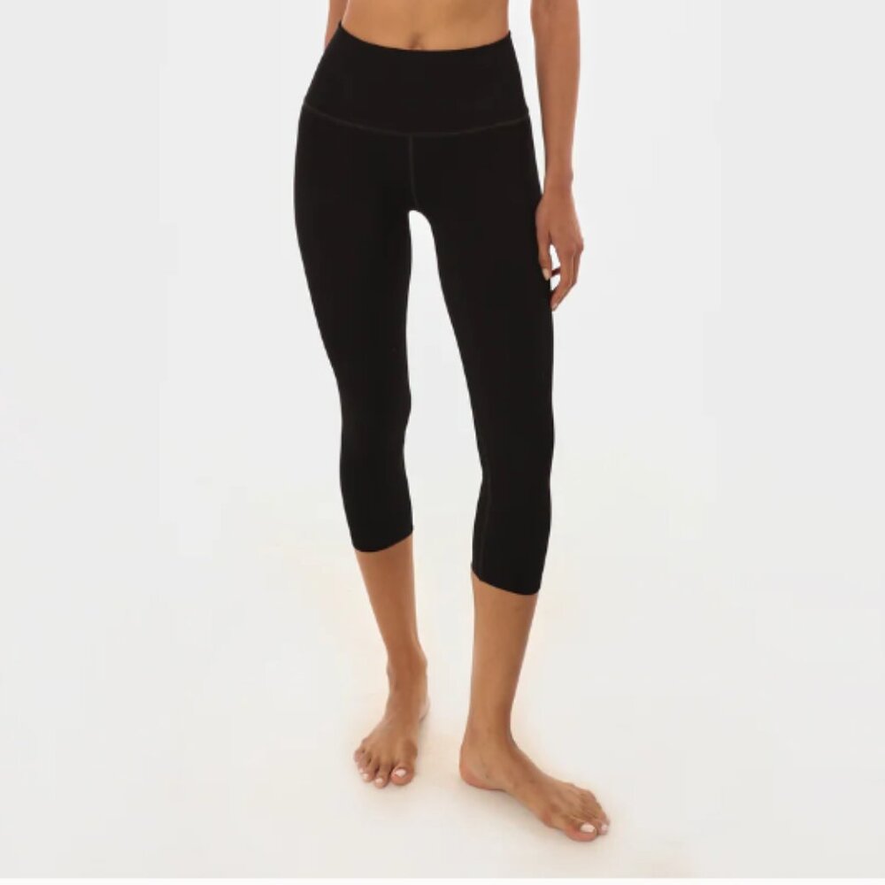 Black Shaping Control Top Leggings, Seamless, L (12–14), EUC